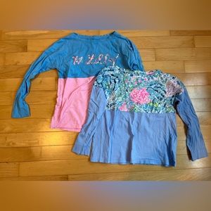 Lilly Pulitzer girls Finn shirts (2) size Medium 7/8